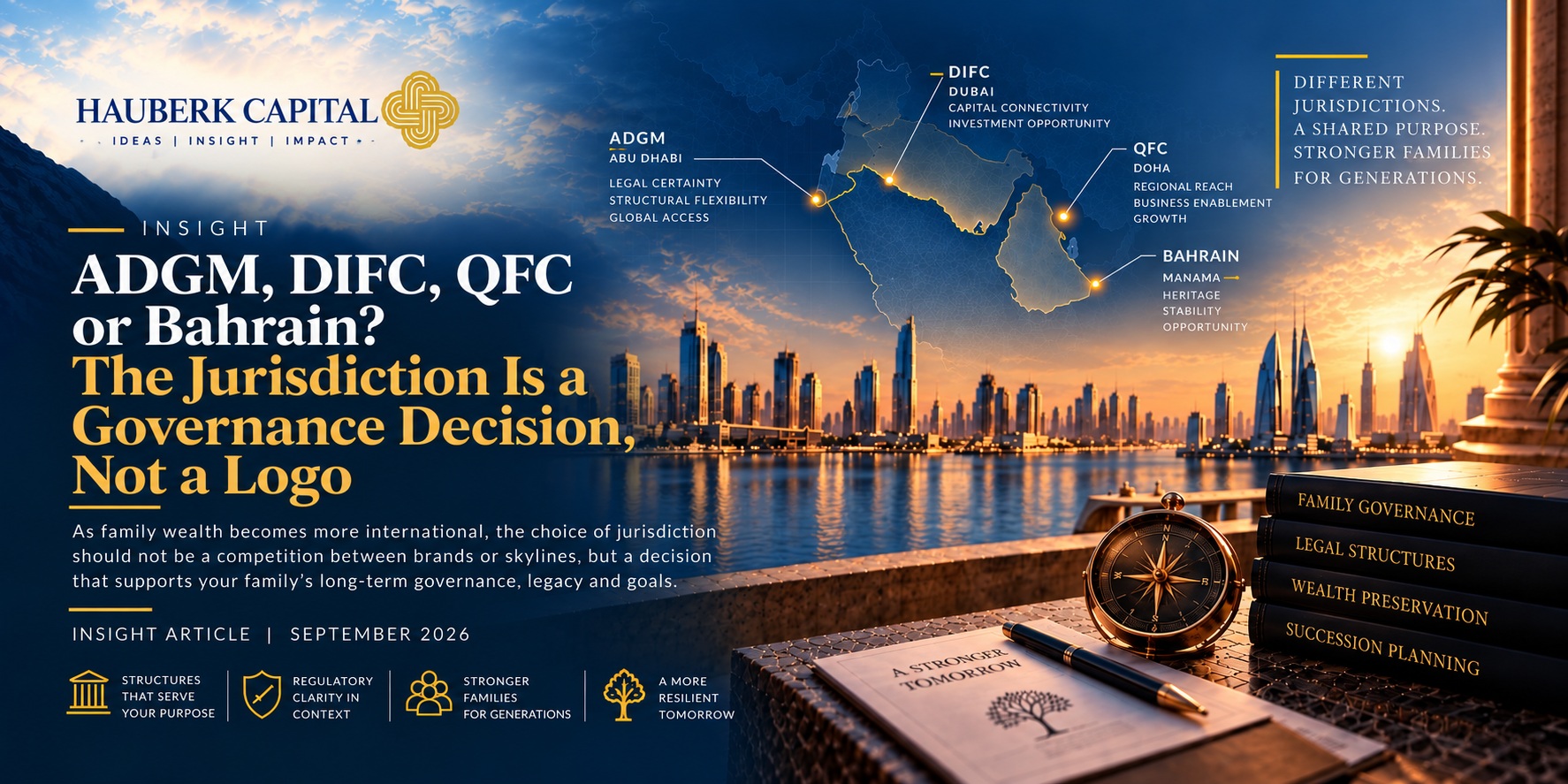 ADGM vs DIFC vs QFC vs Bahrain: Family Office Jurisdictions