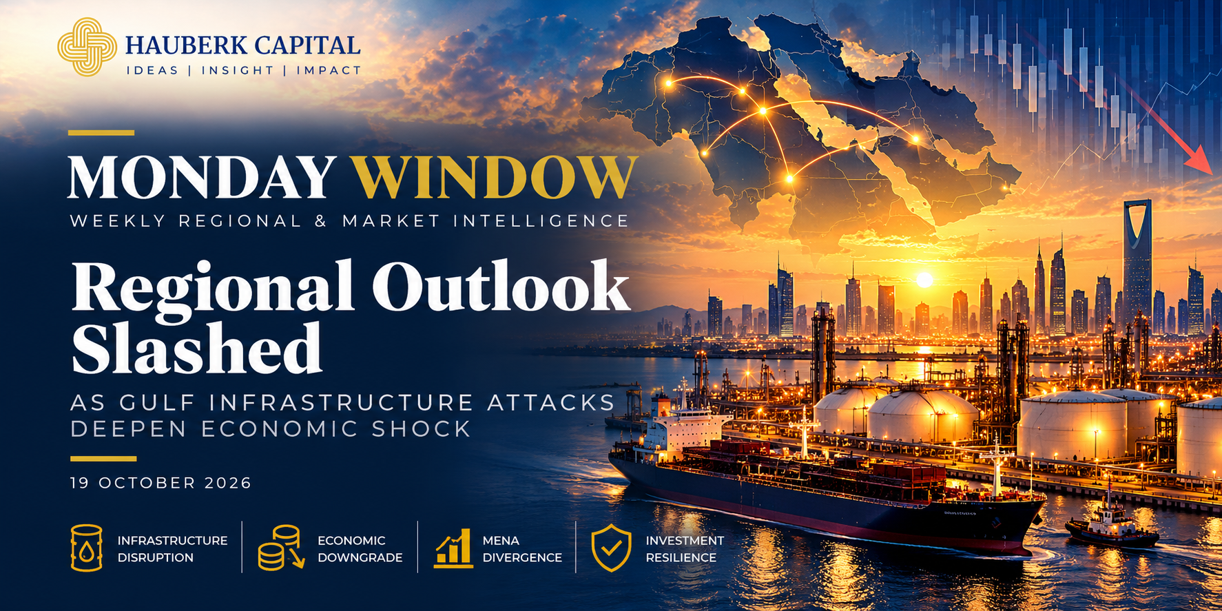 Regional Outlook Slashed as Gulf Infrastructure Attacks Deepen Economic Shock